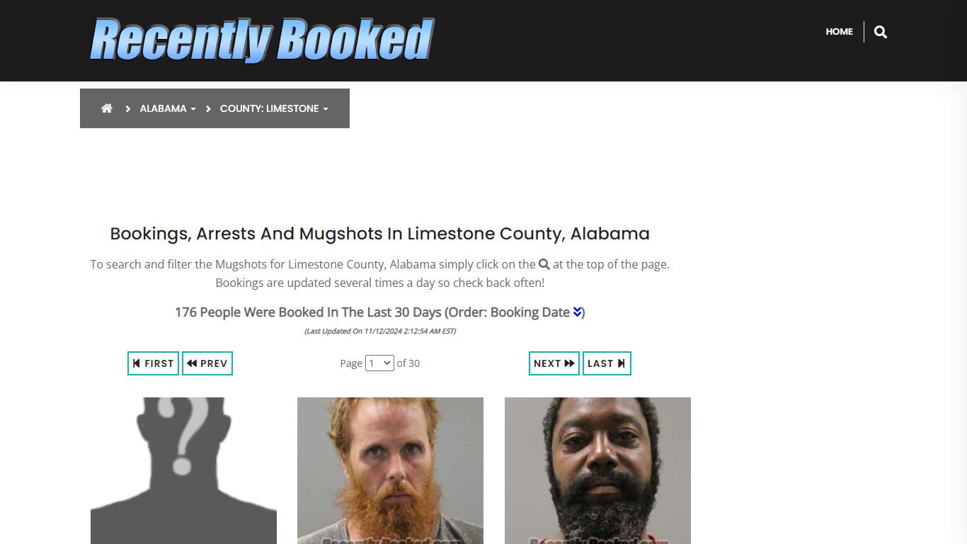 Bookings, Arrests and Mugshots in Limestone County, Alabama