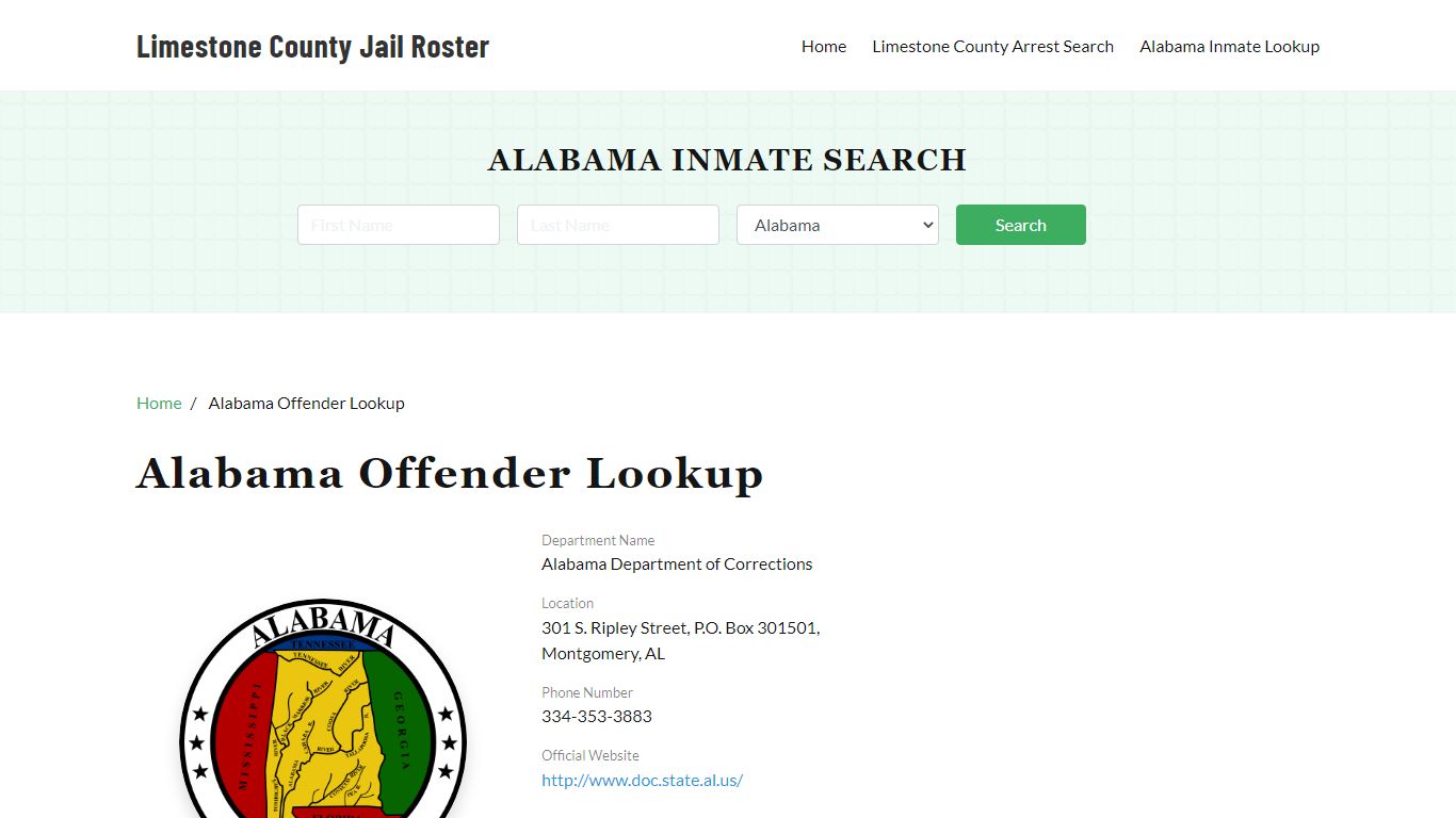 Alabama Inmate Search, Jail Rosters - Limestone County Jail